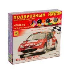 1:43 Подарочный набор. Сборная модель Peugeot 206 WRC