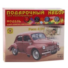 1:43 Подарочный набор. Сборная модель Renault 4CV