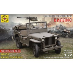 1:72 Сборная модель Армейский автомобиль  "Виллис"