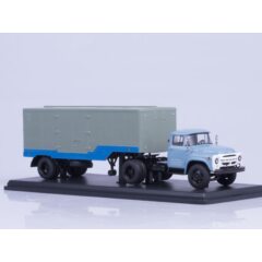 1:43 Масштабная модель ЗИЛ-130В1 (ранняя облицовка) с полуприцепом ОДАЗ-794