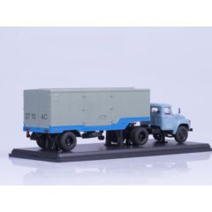 1:43 Масштабная модель ЗИЛ-130В1 (ранняя облицовка) с полуприцепом ОДАЗ-794