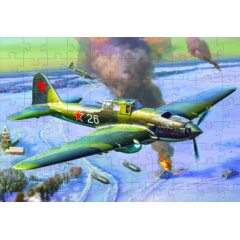 Пазлы "Советский двухместный штурмовик Ил-2 (обр. 1943) (4826)