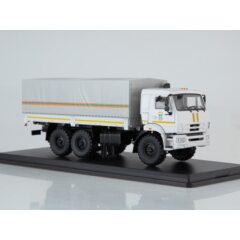 1:43 Масштабная модель КАМАЗ-43118 бортовой с тентом, МЧС