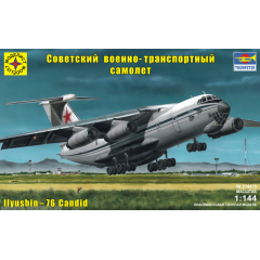 1:144 Сборная модель советский военно-транспортный самолет конструкции Ильюшина - 76