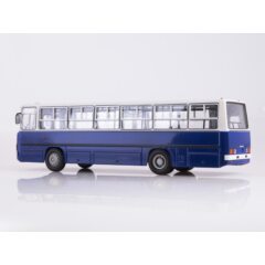 1:43 Масштабная модель Автобус Икарус-260 планетарные двери (серо-синий)