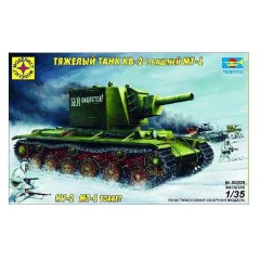 1:35 Сборная модель танк КВ-2 с башней МТ-1