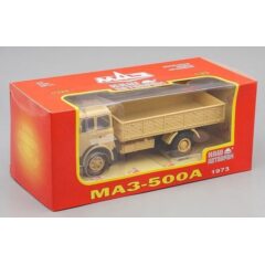 1:43 Масштабная модель МАЗ 500А бортовой, песочный