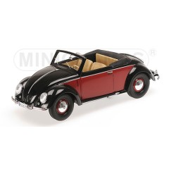 1:18 Масштабная модель VOLKSWAGEN 1200 CABRIOLET HEBMUELLER - 1949 - BLACK/RED