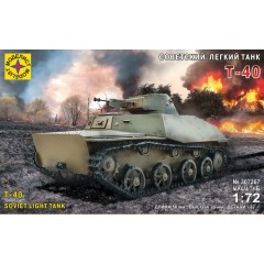 1:72 Сборная модель  Советский  лёгкий танк Т-40