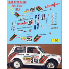 1:43 Декаль Волжский 2121 №348  Ралли Париж-Дакар