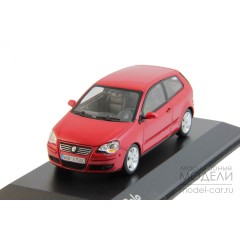 1:43 Масштабная модель Volkswagen Polo TDI Facelift (2005), sunset red