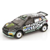 1:18 Масштабная модель SKODA Fabia RS Rally2 #20 "Monster - Toksport WRT" Solberg/Edmondson 7 место Rally Kenya 2024