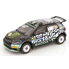 1:18 Масштабная модель SKODA Fabia RS Rally2 #20 "Monster - Toksport WRT" Solberg/Edmondson 7 место Rally Kenya 2024