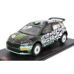 1:18 Масштабная модель SKODA Fabia RS Rally2 #20 "Monster - Toksport WRT" Solberg/Edmondson 7 место Rally Kenya 2024