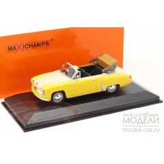 1:43 Масштабная модель WARTBURG A 311 CABRIOLET - 1958 - YELLOW/WHITE