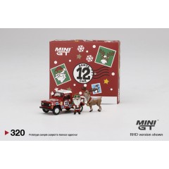 1:64 Масштабная модель Land Rover Defender 90 Pickup Christmas Edition