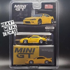 1:64 Масштабная модель MINI GT Nissan Silvia S15 RHD Yellow
