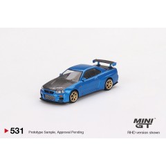 1:64 Масштабная модель Nissan Skyline GT-R (R34) "Top Secret", Blue