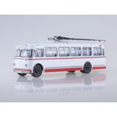 1:43 Масштабная модель Троллейбус КТБ-4, бело-красный
