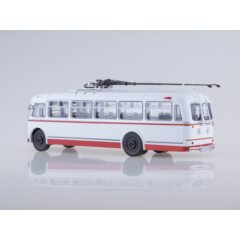 1:43 Масштабная модель Троллейбус КТБ-4, бело-красный