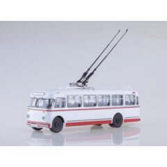 1:43 Масштабная модель Троллейбус КТБ-4, бело-красный