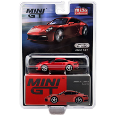 1:64 Масштабная модель PORSCHE 911 (992) CARRERA 4S RED