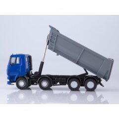 1:43 Масштабная модель МАЗ-6516 самосвал, U-образный кузов (синий/серый)
