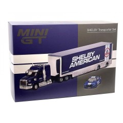 1:64 Масштабная модель MINI GT Western Star 49X with Racing Transporter and Shelby GT500 SE Widebody Ford Performance Blue Metallic