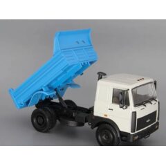 1:43 Масштабная модель МАЗ 55514020 самосвал (1996-1999), серый / синий