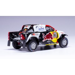 1:43 Масштабная модель TOYOTA GR DKR Hilux T1+ #201 "Toyota Gazoo Racing Red Bull" Al-Attiyah/Baumel победитель Rally Dakar 2022