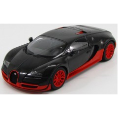 1:18 Масштабная модель Bugatti Veyron Super Sport (Carbon Black/Orange Skirts) 2010
