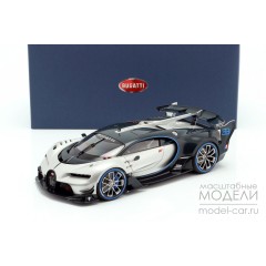 1:18 Масштабная модель Bugatti Vision Gran Turismo - 2015 (silver / blue carbon)