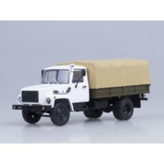 1:43 Масштабная модель 3309 (двиг. Д-245.7 Diesel Turbo) с тентом, (белый-бежевый)