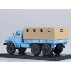 1:43 Масштабная модель 375Д бортовой с тентом (голубой)