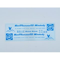 1:43 Набор декалей Sovtransavto-Minvody для Минский-9758 (100х290), голубой