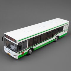 1:43 Масштабная модель Автобус Минский 103 Рестайлинговый (Москва), бело-зеленый
