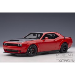 1:18 Масштабная модель Dodge Challenger Demon SRT (red/satin black graphic package)