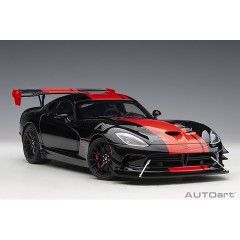 1:18 Масштабная модель Dodge Viper 1:28 Edition ACR - 2017 (black with red stripes)