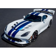 1:18 Масштабная модель Dodge Viper GTS-R Commemorative Edition ACR 2017 (pearl white/blue stripes)