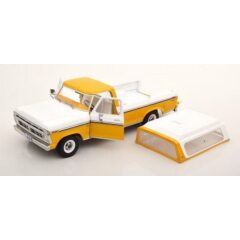 1:18 Масштабная модель FORD F-100 Pick-Up Deluxe Box Cover 1976 Yellow with White