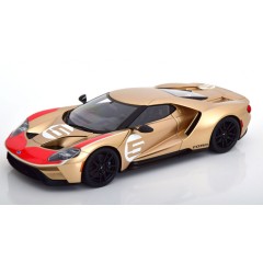 1:18 Масштабная модель Ford GT Holman Moody Heritage Edition - 2022 (gold / white / red)