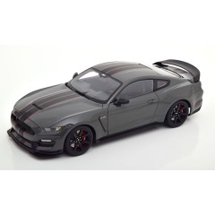 1:18 Масштабная модель Ford Shelby Mustang GT 350 R (grey with black stripes)