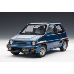 1:18 Масштабная модель Honda City Turbo II 1983 (Blue With Stripes) в комплекте с белым мини-мото