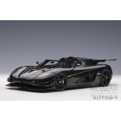 1:18 Масштабная модель Koenigsegg One:1 2014 (clear carbon fiber/gold stripes)