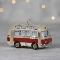 Елочная игрушка "Автобус - Ленинград" красный