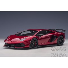1:18 Масштабная модель Lamborghini Aventador SVJ (metallic red)