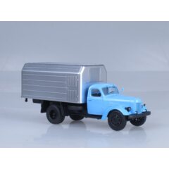 1:43 Масштабная модель ЛуМЗ-890Б (на шасси ЗИЛ-164) голубой/серебристый