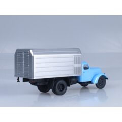 1:43 Масштабная модель ЛуМЗ-890Б (на шасси ЗИЛ-164) голубой/серебристый