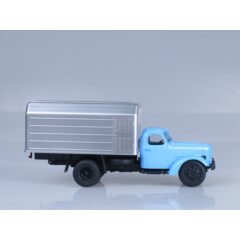 1:43 Масштабная модель ЛуМЗ-890Б (на шасси ЗИЛ-164) голубой/серебристый