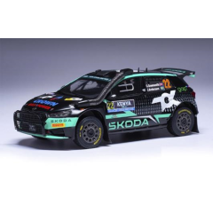 1:43 Масштабная модель SKODA Fabia RS Rally2 #22 "Toksport WRT" Greensmith/Andersson 6 место Safari Rally 2024